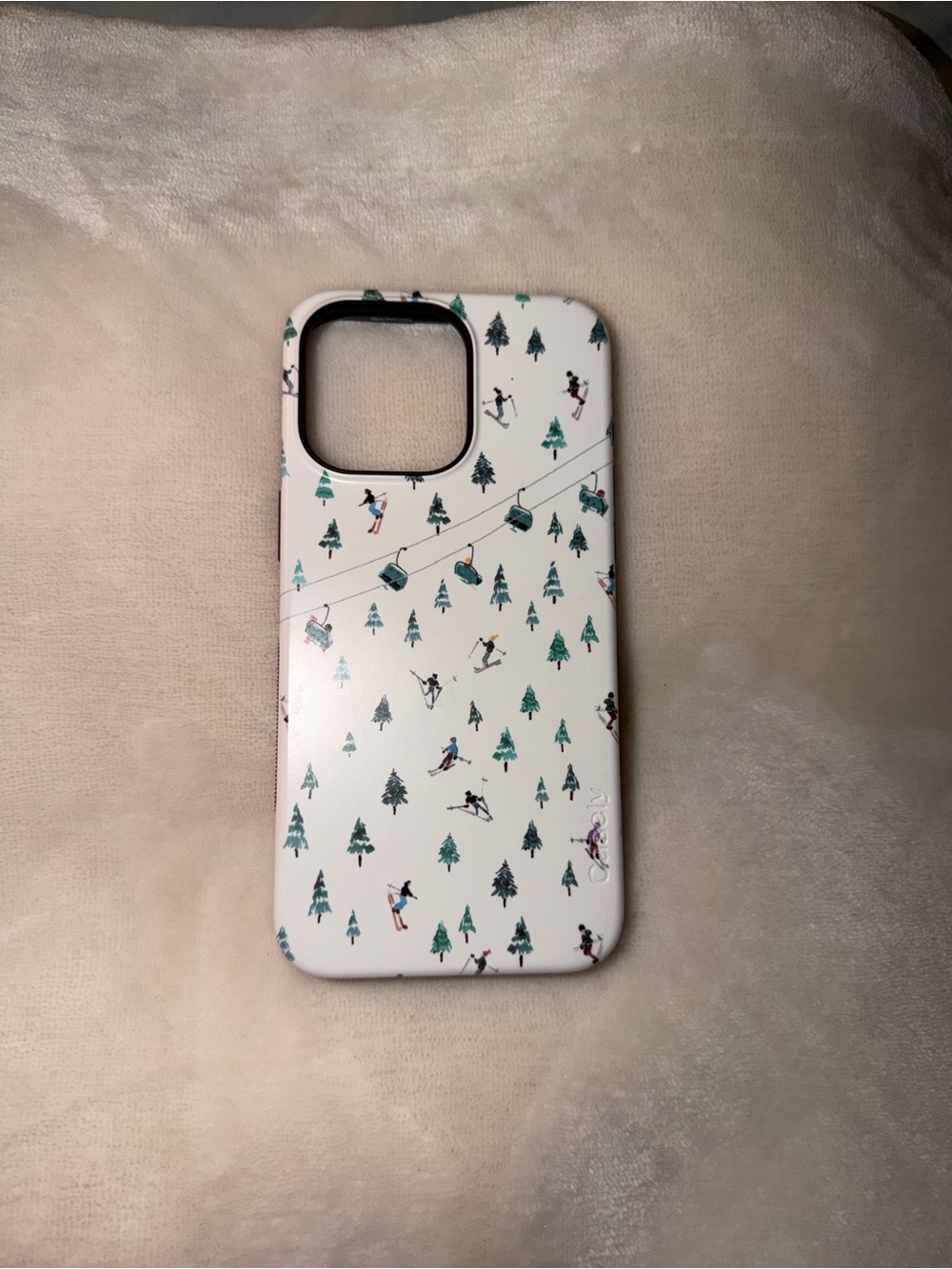 White Ski Pattern Phone Case - Casely